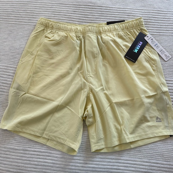 RBX Light Yellow Performance Shorts - Picture 1 of 4